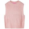 Laste kampsunvest, kootud, heleroosa, 116