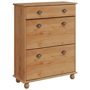 vidaXL Kinga kapp sahtliga ASKIM Pruun 85 x 35 x 108 cm Männipuit