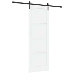 vidaXL Libisev uks Valge ja must 83 x 232 cm Toekas m&auml;nnipuit