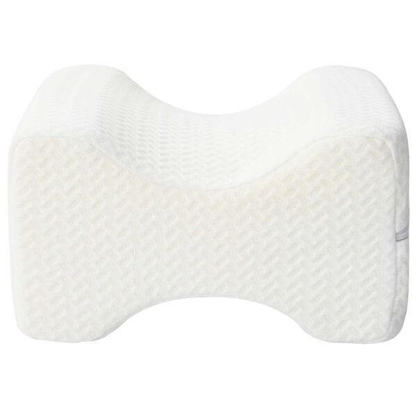 vidaXL Knee Pillow Valge M&auml;luvaht ja pol&uuml;ester 26 x 21,5 x 15 cm