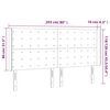 vidaXL LED-voodipeats, tumepruun, 203x16x118/128 cm, kangas