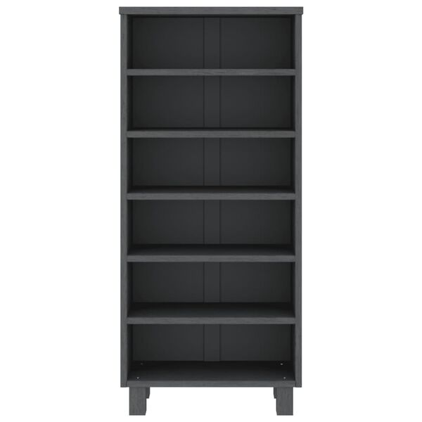 vidaXL CD kapp "HAMAR", tumehall, 45x18x100 cm, männipuit