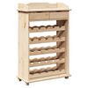 vidaXL Veepudeli Riiul Neutraalne 58 x 28 x 90 cm Tammepuit