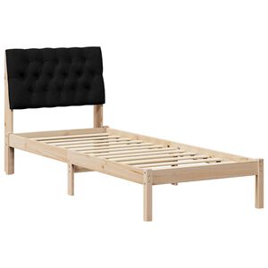 vidaXL Voodiraam Pehme Peatoega peaga Pruun 75 x 190 cm M&auml;nnipuit