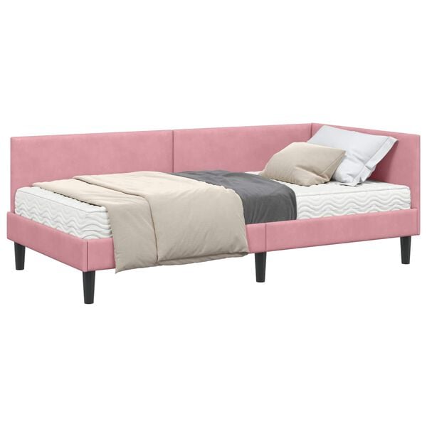 vidaXL Nurgavoodi raam koos madratsiga Muu peaga 2 pcs Hall Samet