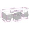 vidaXL 8-osaline aiadiivani komplekt patjadega, helehall, pol&uuml;rotang