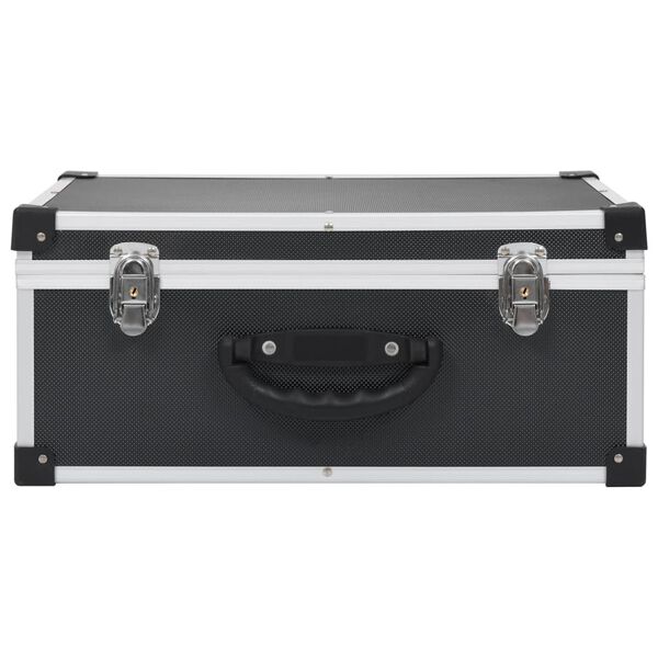 vidaXL CD-kohver 60 CD jaoks, alumiinium, ABS, must