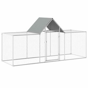 vidaXL kanakuut, 3 x 1 x 1,5 m, tsingitud teras