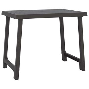vidaXL matkalaud, antratsiithall, 79 x 56 x 64 cm PP, puidu v&auml;limus
