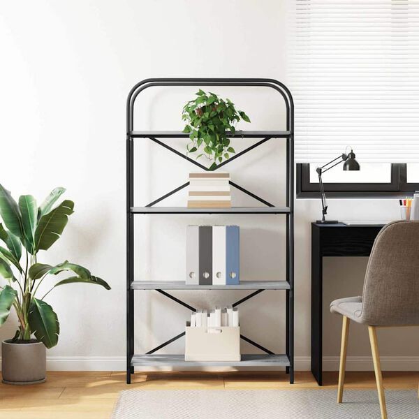 vidaXL Raamatukapp Hall Sonoma 80 x 30 x 146 cm Tehispuit