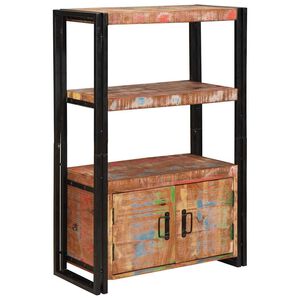 vidaXL Raamaturiiul uste avec Pruun Tugev taaskasutatud puit ja metall