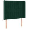 vidaXL voodipeats servadega, tumeroheline, 83x16x118/128 cm, samet