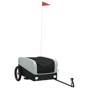 vidaXL jalgratta haagis, must ja hall, 30 kg, raud