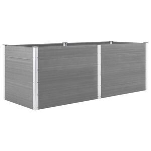 vidaXL aia taimelava 250 x 100 x 91 cm, puidu-plasti segu, hall