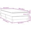 vidaXL Box Vedruvoodi madratsiga Helehall 90x220 cm samet