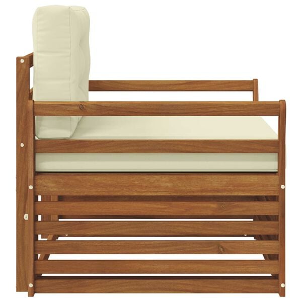 vidaXL V&auml;li diivanikomplekt Tugev akaatsiapuit ja pol&uuml;ester Neutraalne