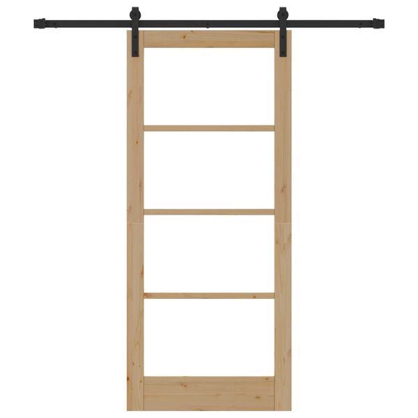 vidaXL Libisev uks ORKDAL Looduslik ja must 86 x 198,5 cm