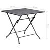 vidaXL 3-osaline aiamööbli söögikomplekt, teras, antratsiithall