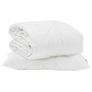 vidaXL Suvised teki padjaga 2 pcs Valge Mikrofiiber