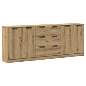 vidaXL puhvetkapid 3 tk Artisan tamm 60x30x70 cm insenerpuit