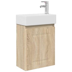 vidaXL Vannitoa vanity &uuml;ksus koos segistiga Sonoma tamm