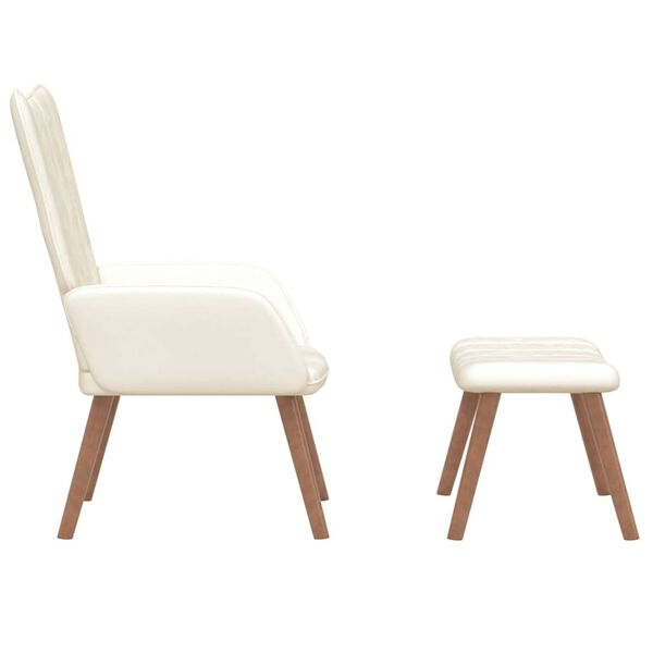 vidaXL puhketool jalapingiga, valge, samet