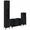 vidaXL Vannitoa m&ouml;&ouml;bleset 3 tk Must tamm 30 x 30 x 190 cm Tehispuit