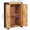 vidaXL Kõrgkapp uste jaok Pruun Tugev jäme mango puust ja metall