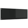 vidaXL K&ouml;&ouml;giseina paneel Must 120 x 40 cm karastatud klaas