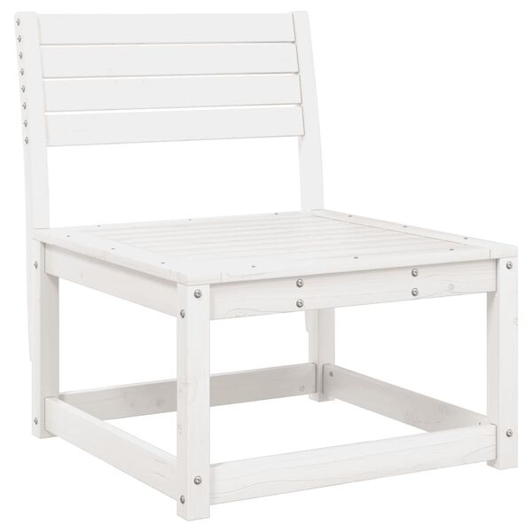 vidaXL aia jalapingid patjadega 2 tk, valge, männipuit