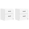 vidaXL &Ouml;&ouml;lambi kapp 2 pcs K&otilde;rgl&auml;ikega valge 43 x 34,5 x 44,5 cm
