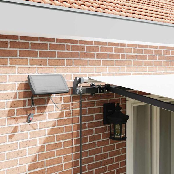 vidaXL K&auml;igukohandatav varikatus Valge 500 &times;350 cm kangas