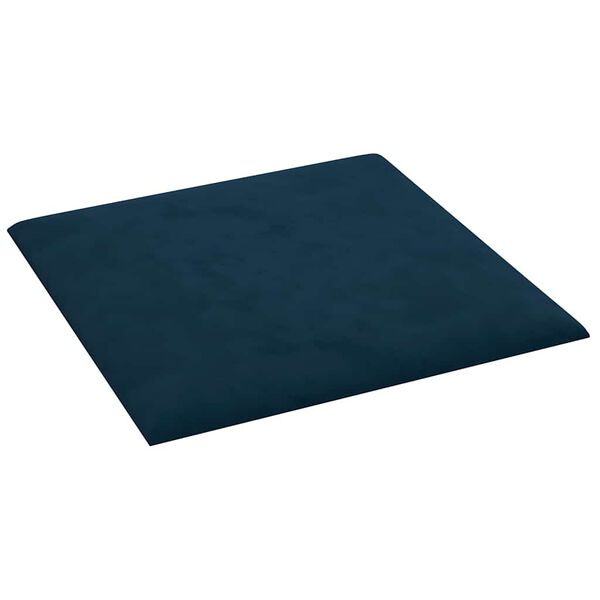 vidaXL seinapaneelid 12 tk, sinine, 30 x 30 cm, samet, 1,08 m&sup2;