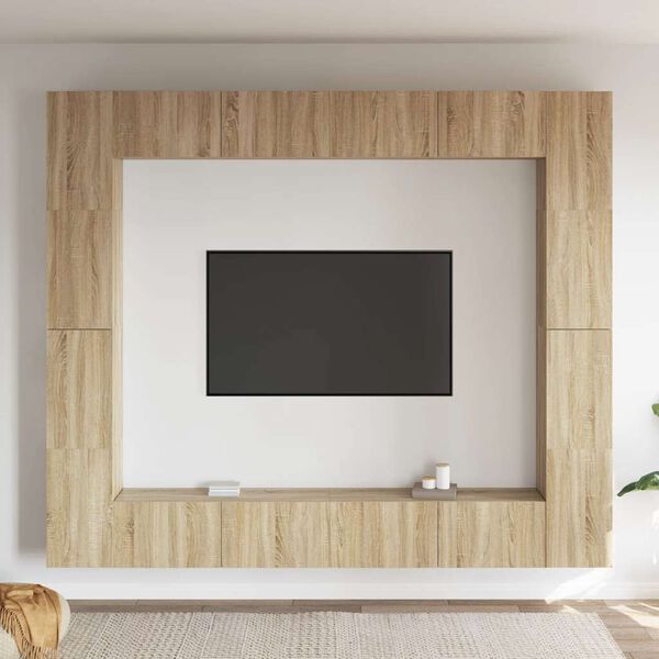 vidaXL 8-osaline telerikappide komplekt, Sonoma tamm, tehispuit