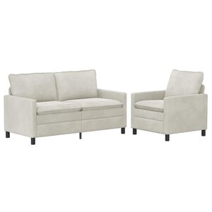 vidaXL Diivanikomplekt 2 pcs Kreemjas Samet