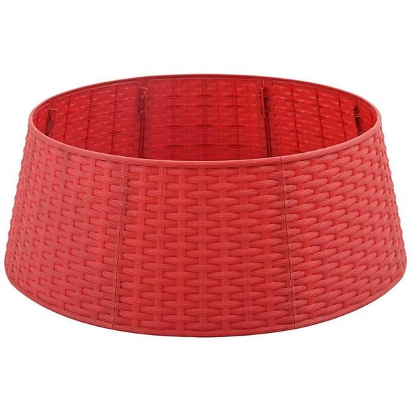 vidaXL Jõulupuuseelik Punane Ø 65 x 24 cm Plastmass