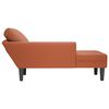 vidaXL Chaise Lounge padja punase oranži velvetist kangaga