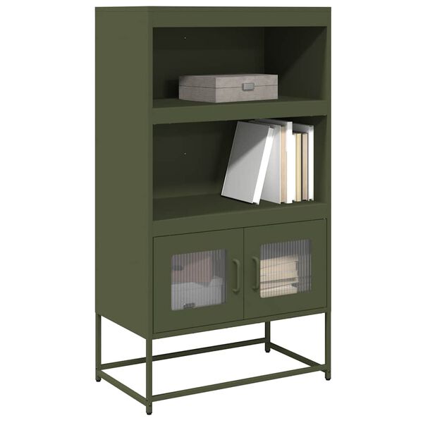 vidaXL Highboard Olive Green 68x39x123 cm Teras