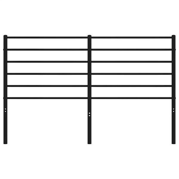 vidaXL metallist voodipeats, must, 160 cm