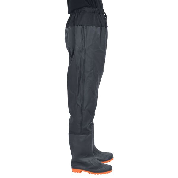 vidaXL waist waders koos saabastega, must, suurus 44