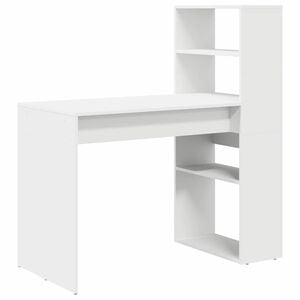 vidaXL Laud Valge Tehispuit 113 x 54 x 120 cm