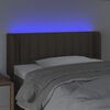 vidaXL LED-voodipeats, pruunikashall, 93x16x78/88 cm, kangas