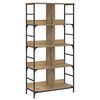 vidaXL Raamatukapp Artisan tamm 78,5 x 33 x 153 cm metall PB