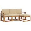 vidaXL V&auml;li diivanikomplekt padjaga 4 pcs Looduslik ja beež