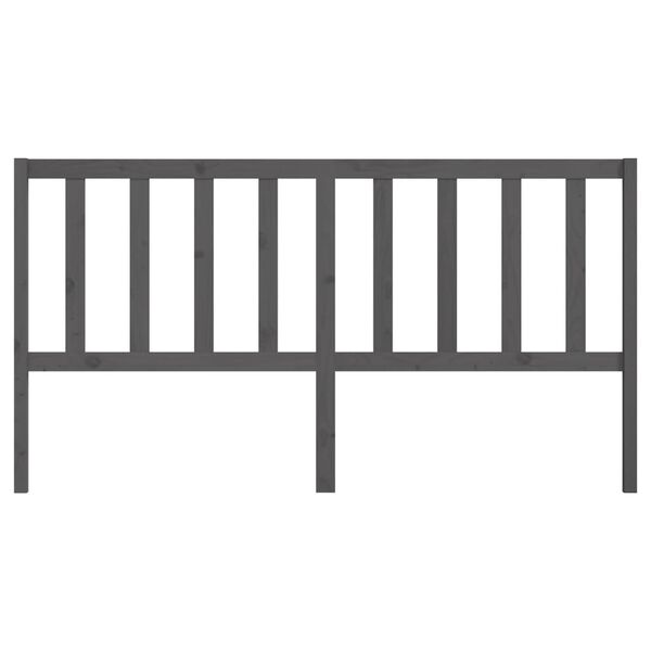 vidaXL voodipeats, hall, 206 x 4 x 100 cm, männipuit