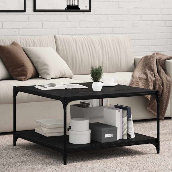 vidaXL Raamatute riiuli plaat 4 pcs Must 80 x 40 x 1,5 cm Tehispuit