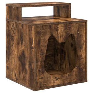 vidaXL Kassi Maja Suitsutatud tamm 42,5 x 40 x 53,5 cm Tehispuit