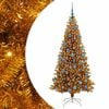 vidaXL J&otilde;ulupuu koos 300 LED-iga koos alusega Kuldne 180 cm PET