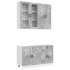vidaXL K&ouml;&ouml;k &uuml;ksus PORTO 4 pcs Betoonhall Tehispuit