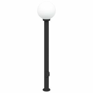 vidaXL pollarvalgusti pistikupesaga 120 cm must IP44